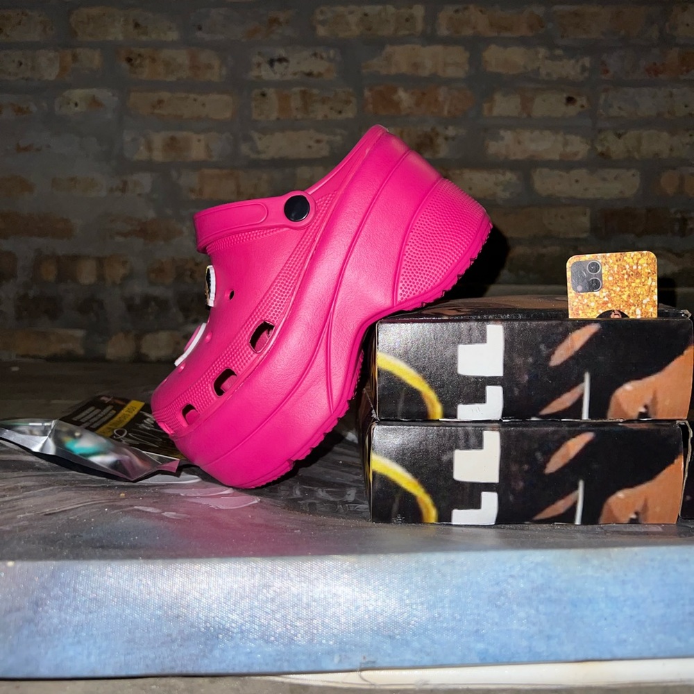 ❌❌SOLD❌❌‼️Customized Women's Pink Platform Non-Slip Sandals Clogs +FREE JIBBITZ - Picture 4 of 7